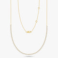 1.20 Carat Round Cut Lab Grown Diamond Tennis Necklace