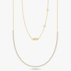 1.20 Carat Round Cut Lab Grown Diamond Tennis Necklace