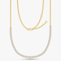 4.00 Carat Round Shape Lab Grown Diamond Tennis Necklace