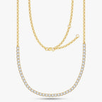 4.00 Carat Round Shape Lab Grown Diamond Tennis Necklace
