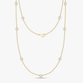1.40 Carat Round Cut Lab Grown Diamond Station Necklace