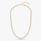 16.50 Carat Baguette and Round Shape Lab Grown Diamond Tennis Necklace