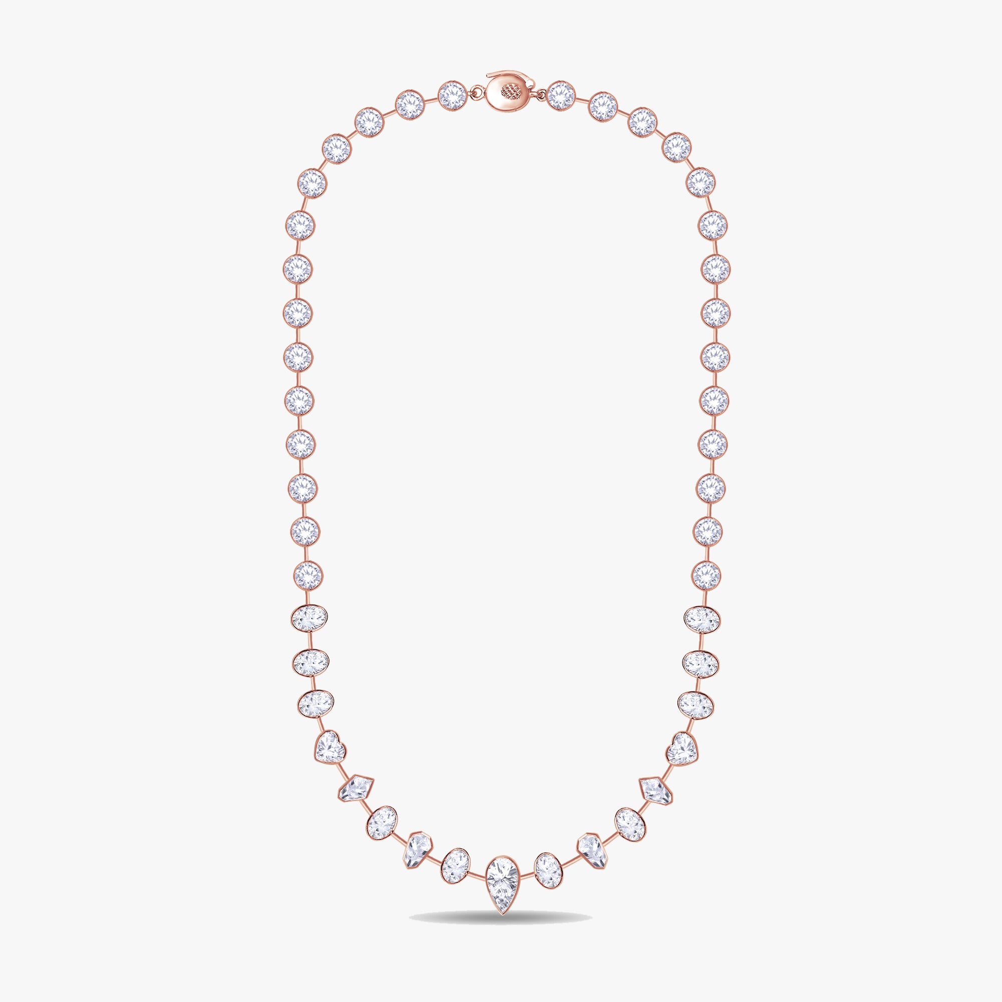 26.00 Carat MultiShape Lab Grown Diamond Tennis Necklace