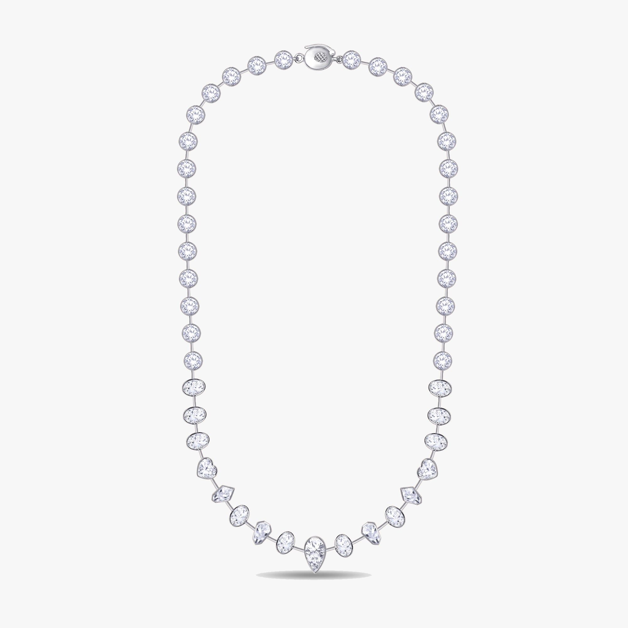 26.00 Carat MultiShape Lab Grown Diamond Tennis Necklace