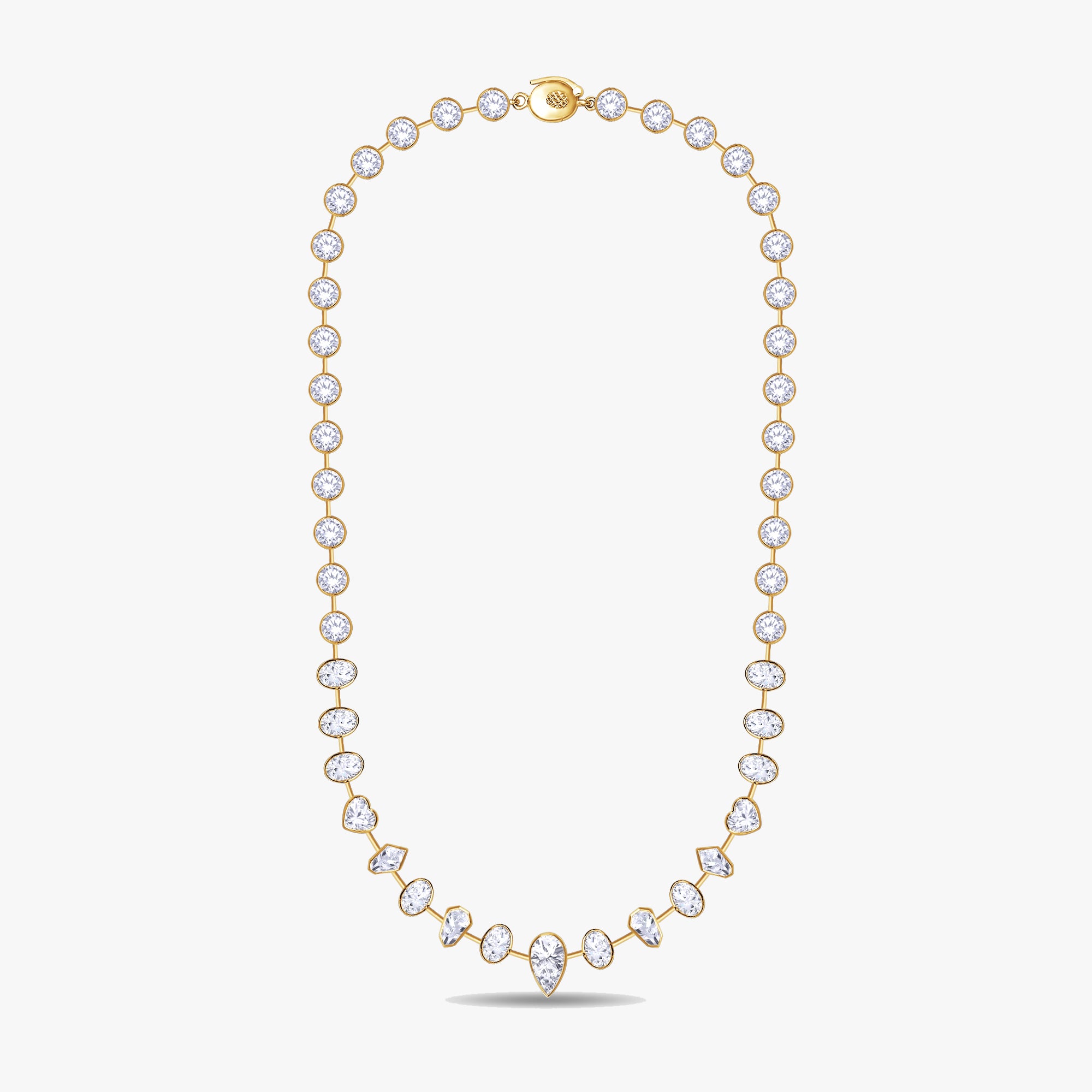 26.00 Carat MultiShape Lab Grown Diamond Tennis Necklace