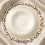 28.75 TCW  Lab Grown Diamond Two Tone Tennis necklace