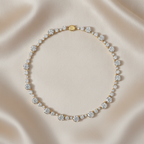 28.75 TCW  Lab Grown Diamond Two Tone Tennis necklace
