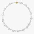 Round Shape 31.15 Carat Lab Grown Diamond Two Tone Tennis necklace