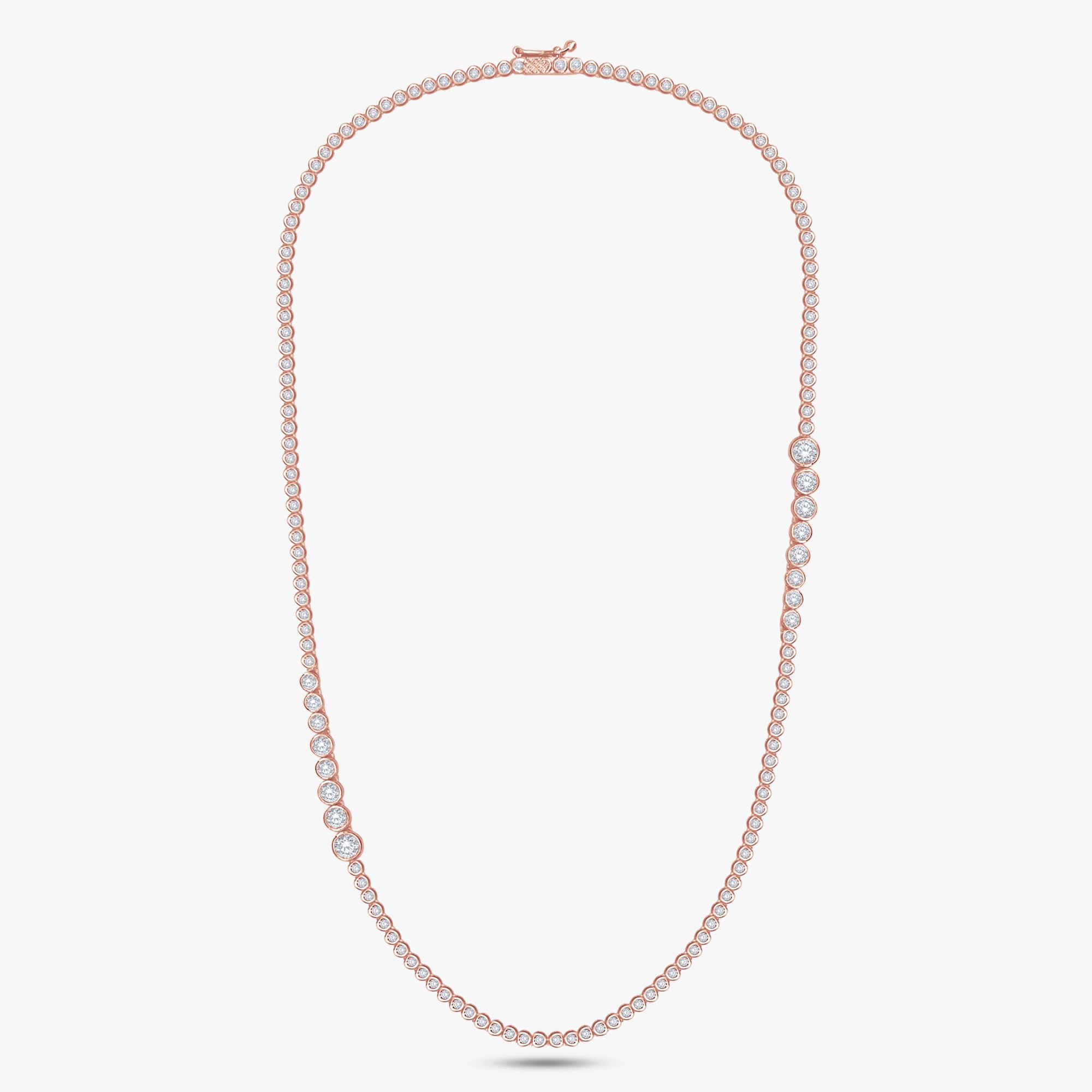 4.15 Carat Round Cut Lab Grown Diamond Tennis Necklace