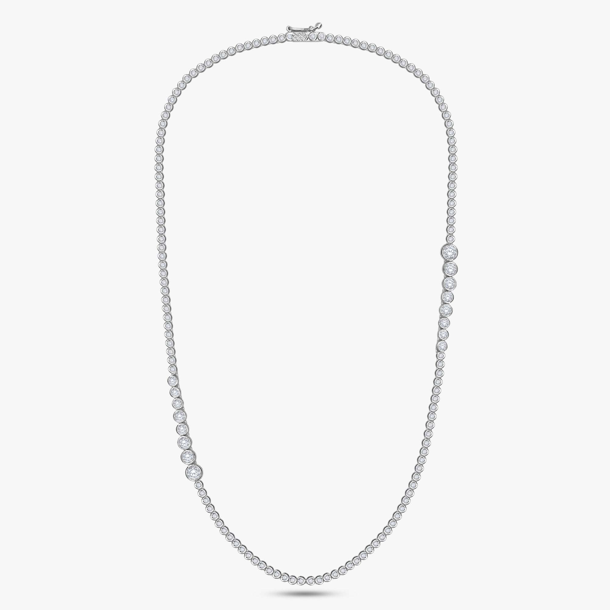 4.15 Carat Round Cut Lab Grown Diamond Tennis Necklace