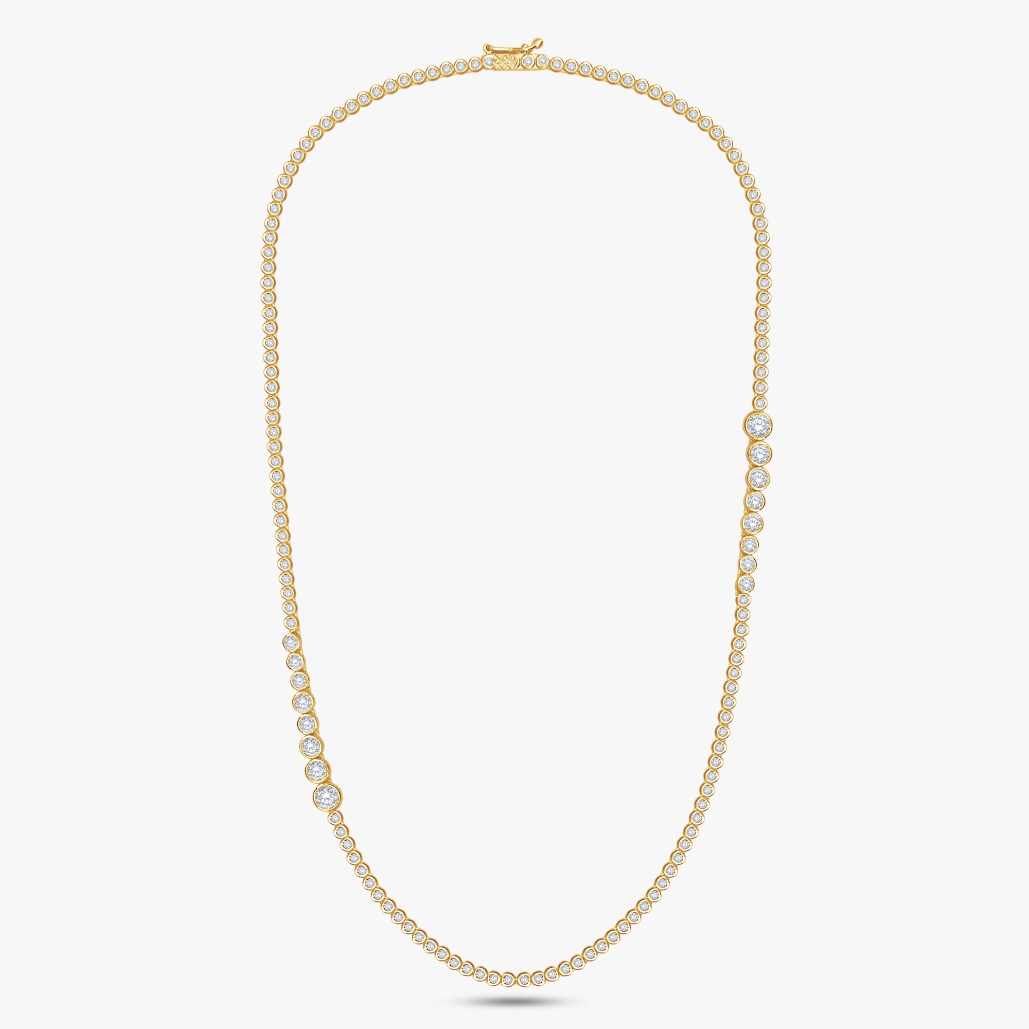 4.15 Carat Round Cut Lab Grown Diamond Tennis Necklace