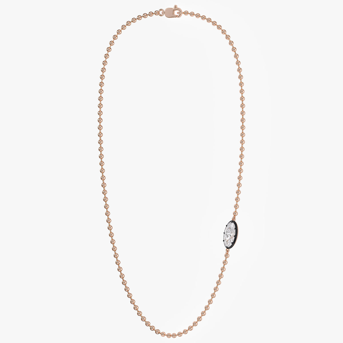 3.00 Carat Marquise Shape Lab Grown Diamond Solitaire Pendant Necklace