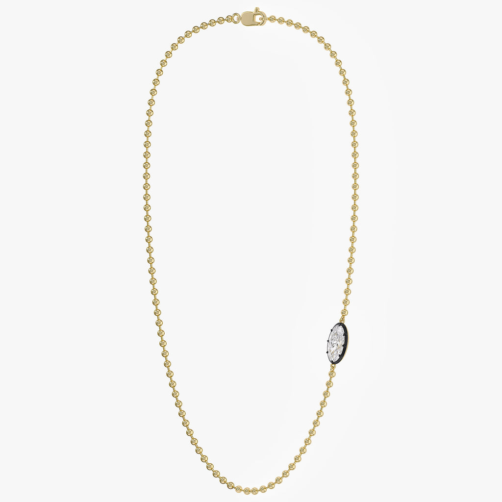 3.00 Carat Marquise Shape Lab Grown Diamond Solitaire Pendant Necklace