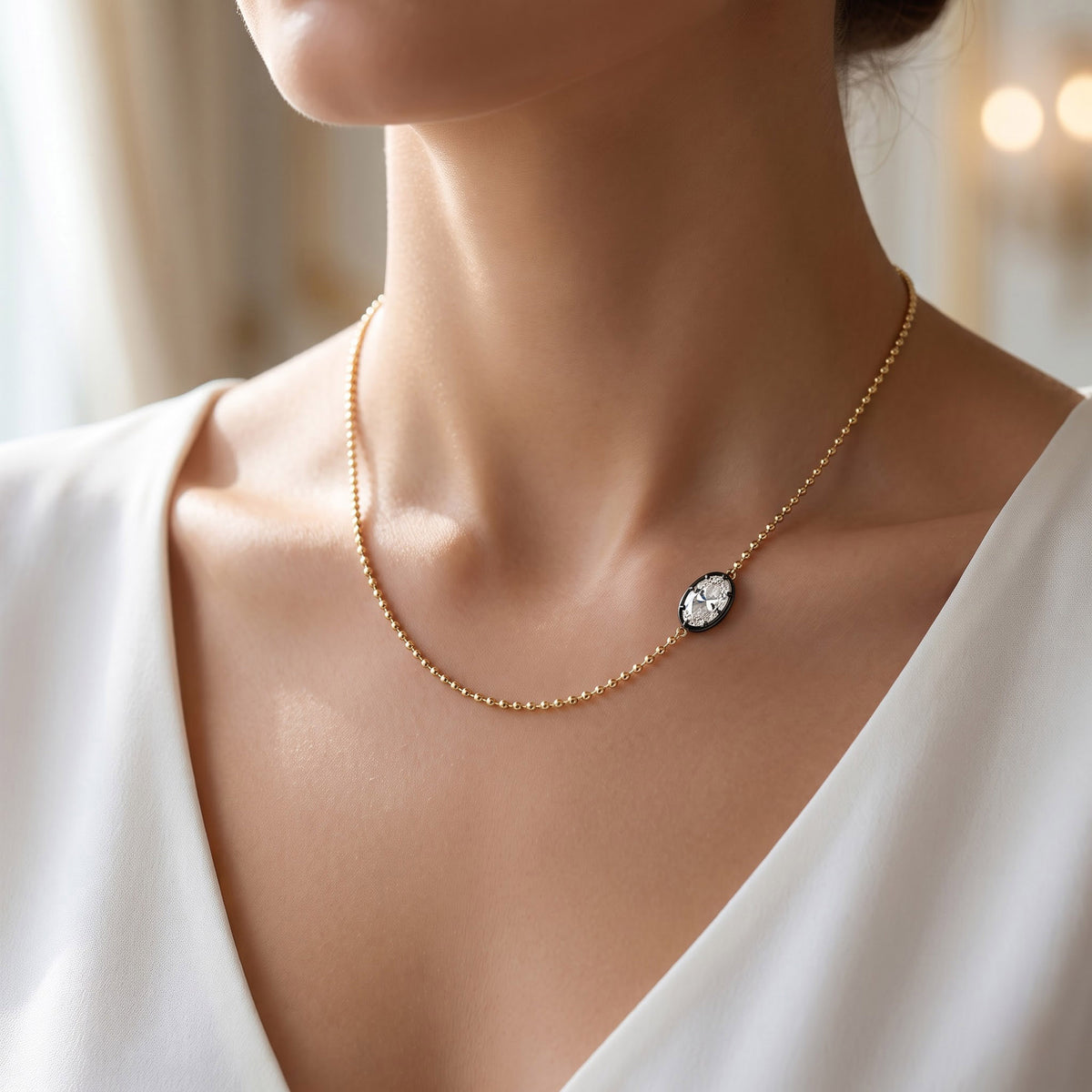 3.00 Carat Marquise Shape Lab Grown Diamond Solitaire Pendant Necklace