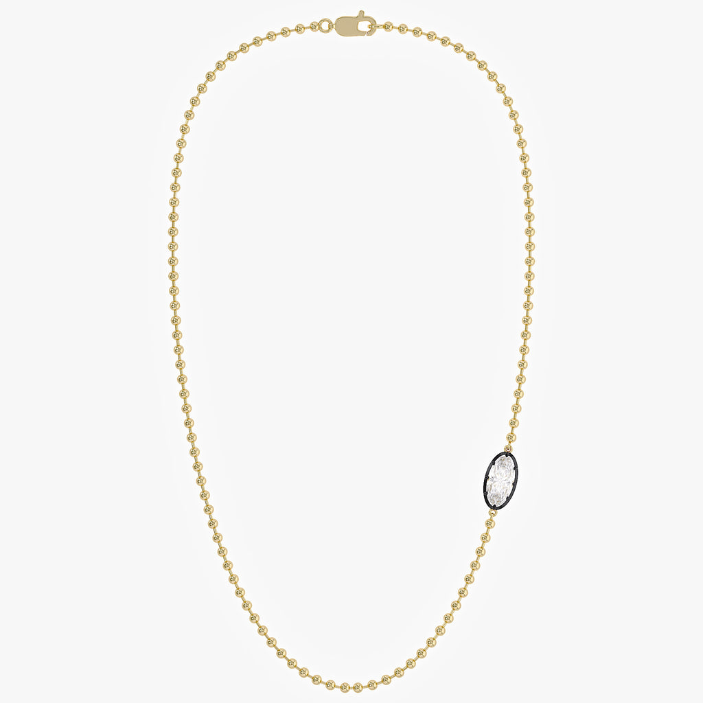 3.00 Carat Marquise Shape Lab Grown Diamond Solitaire Pendant Necklace