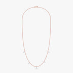 1.00 Carat Marquise Shape Lab Grown Diamond Five Stone Necklace