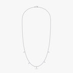 1.00 Carat Marquise Shape Lab Grown Diamond Five Stone Necklace