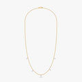 1.00 Carat Marquise Shape Lab Grown Diamond Five Stone Necklace