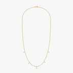 1.00 Carat Marquise Shape Lab Grown Diamond Five Stone Necklace