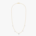 0.97 Carat Pear Shape Lab Grown Diamond Five Stone Necklace