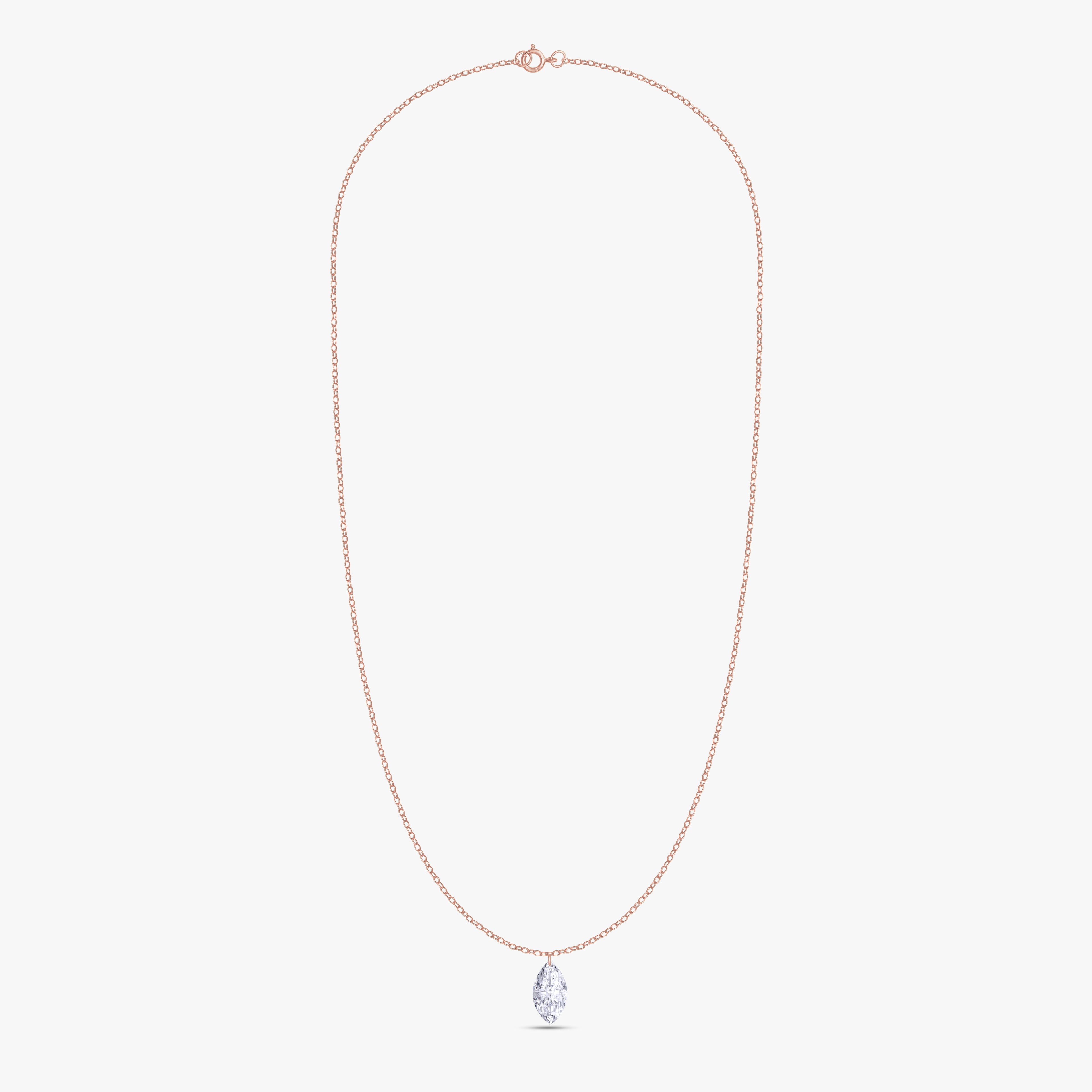 2.20 Carat Oval Cut Lab Grown Diamond Solitaire Pendant Necklace