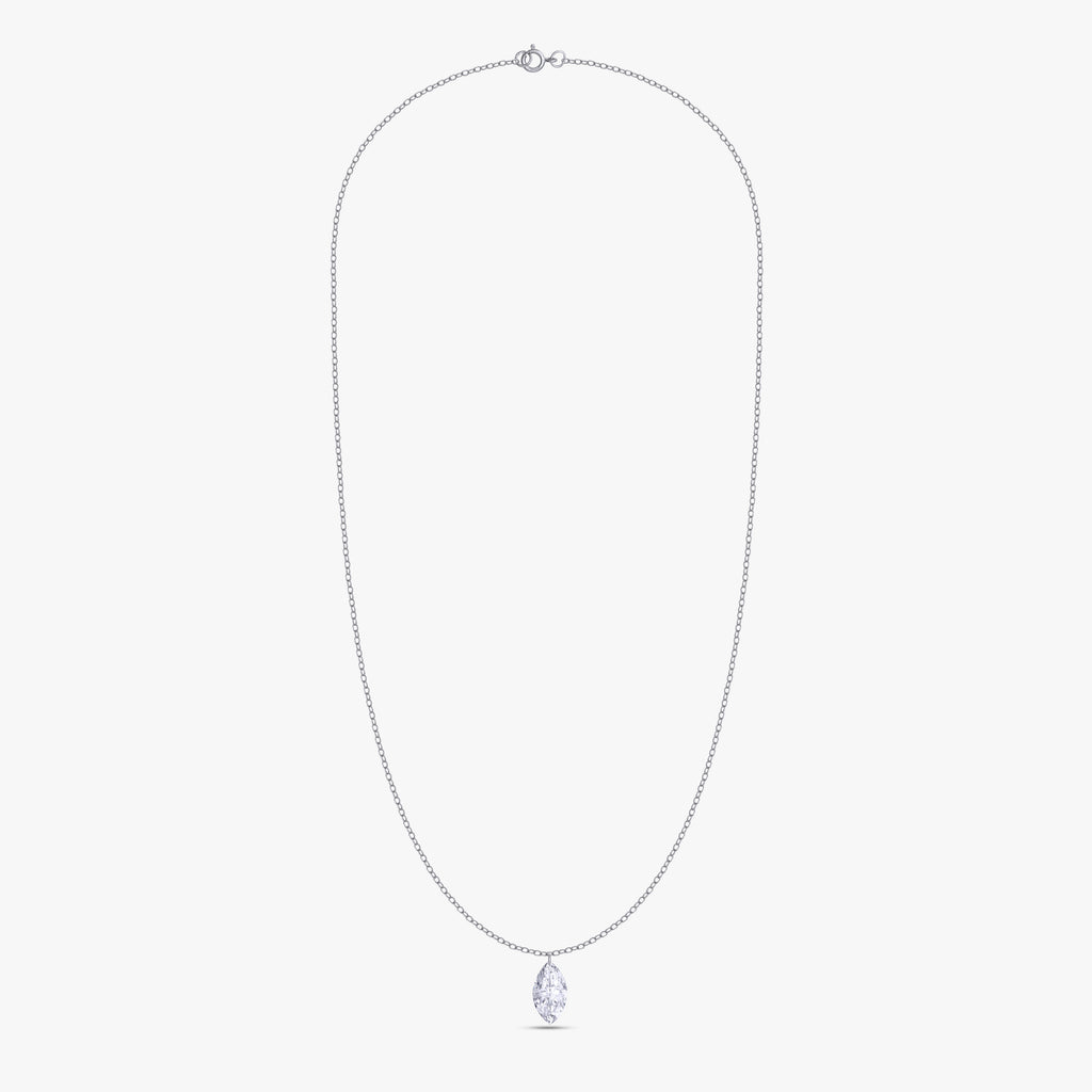2.20 Carat Oval Cut Lab Grown Diamond Solitaire Pendant Necklace
