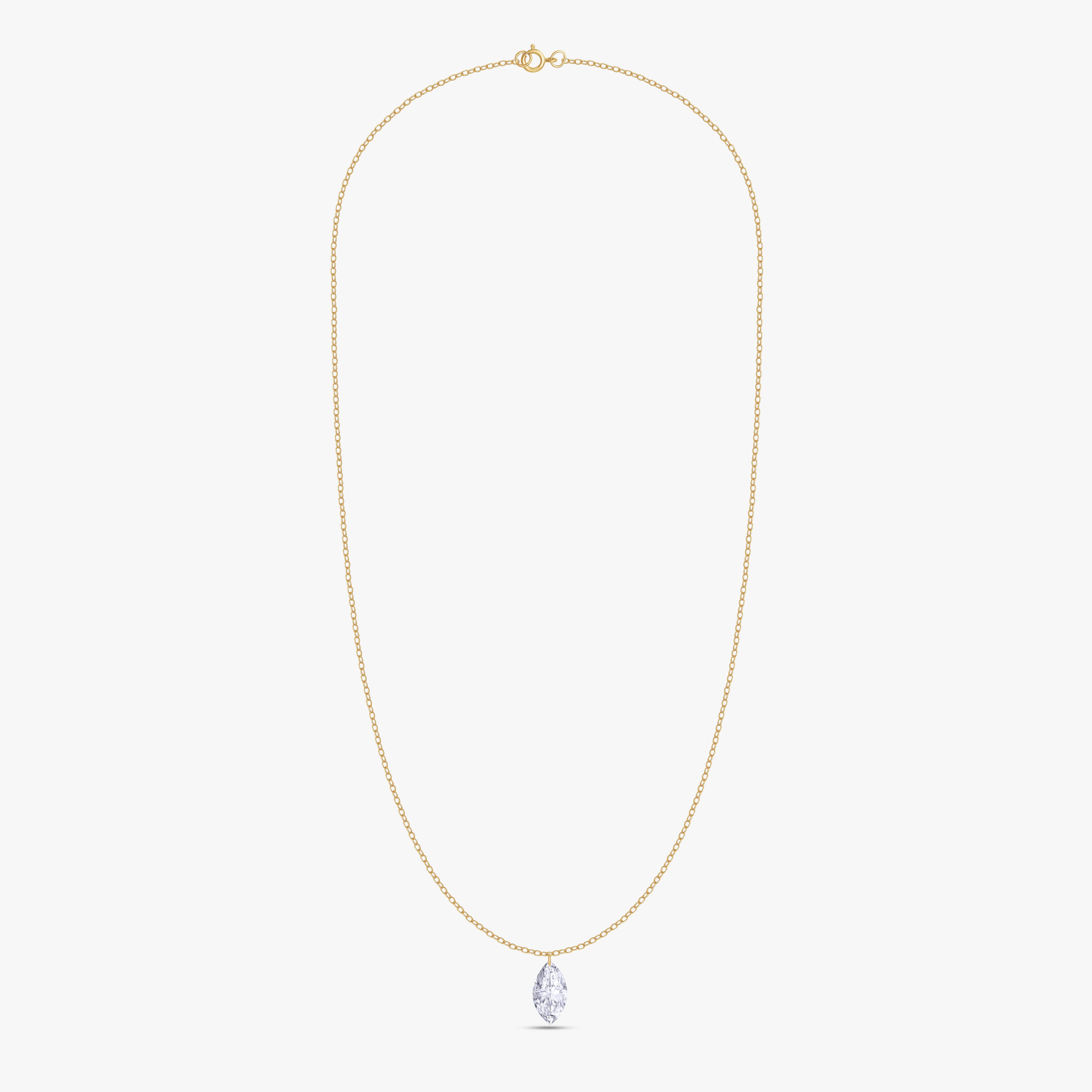 2.20 Carat Oval Cut Lab Grown Diamond Solitaire Pendant Necklace