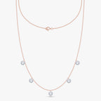 1.25 Carat Round Cut Lab Grown Diamond Five Stone Necklace
