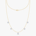 1.25 Carat Round Cut Lab Grown Diamond Five Stone Necklace