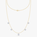 1.25 Carat Round Cut Lab Grown Diamond Five Stone Necklace