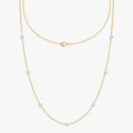 1.75 Carat Round Cut Lab Grown Diamond Station Necklace