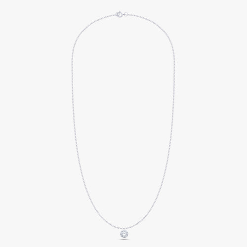 0.25 Carat Round Cut Lab Grown Diamond Solitaire Pendant Necklace