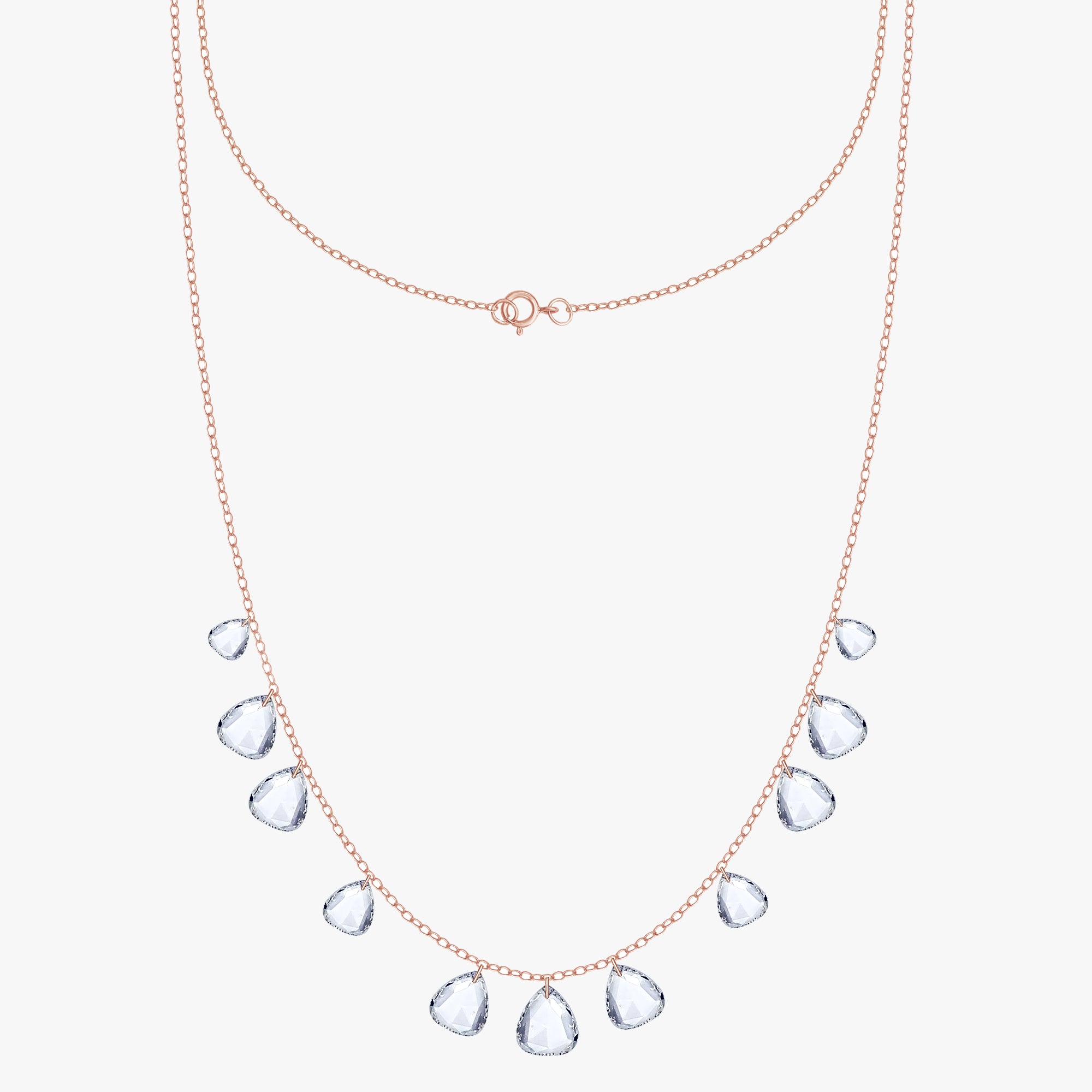 4.50 Carat Pear Shape Lab Grown Diamond Floating Necklace