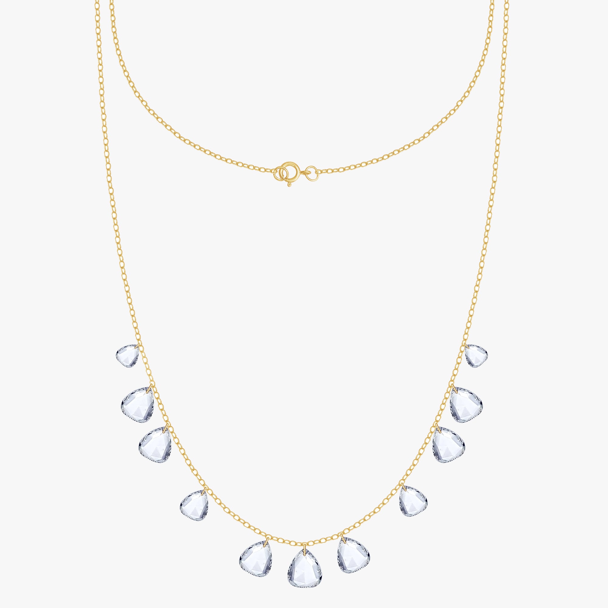 4.50 Carat Pear Shape Lab Grown Diamond Floating Necklace