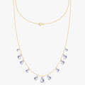 3.75 Carat Pear Shape Lab Grown Diamond Station Necklace