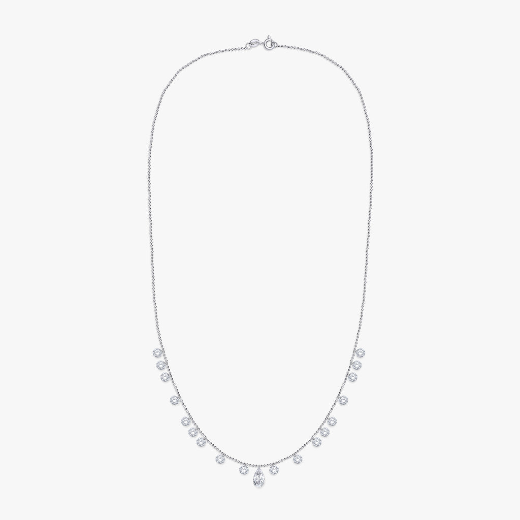 4.35 Carat Lab Grown Diamond Station Necklace
