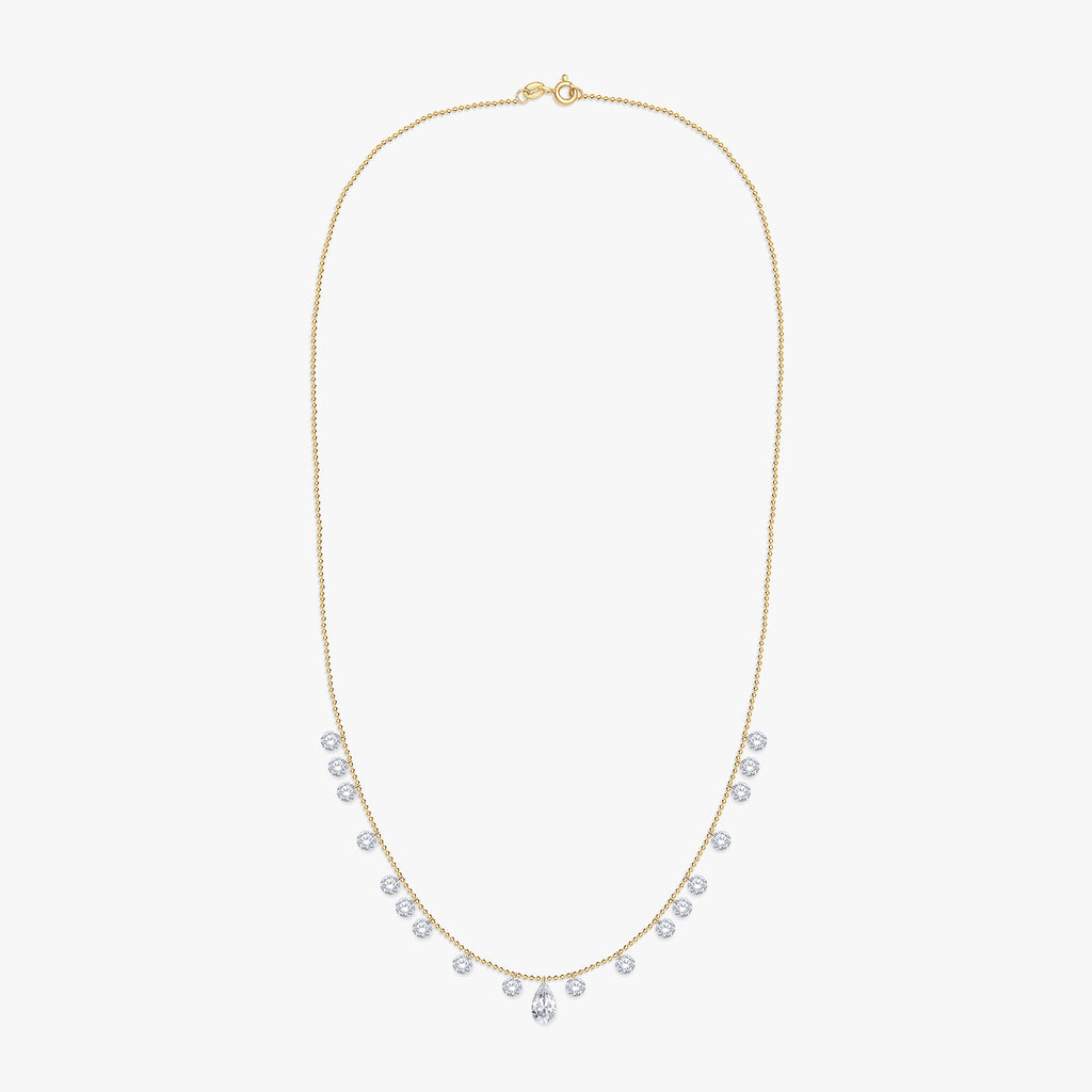 4.35 Carat Lab Grown Diamond Station Necklace