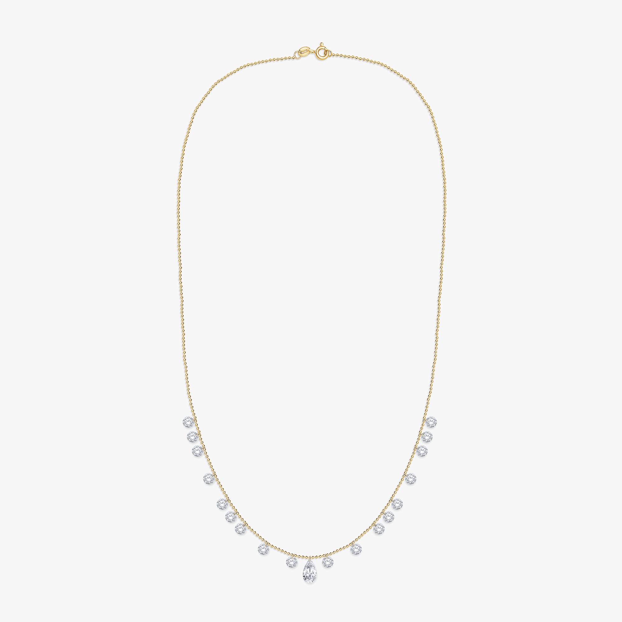 4.35 Carat Lab Grown Diamond Station Necklace