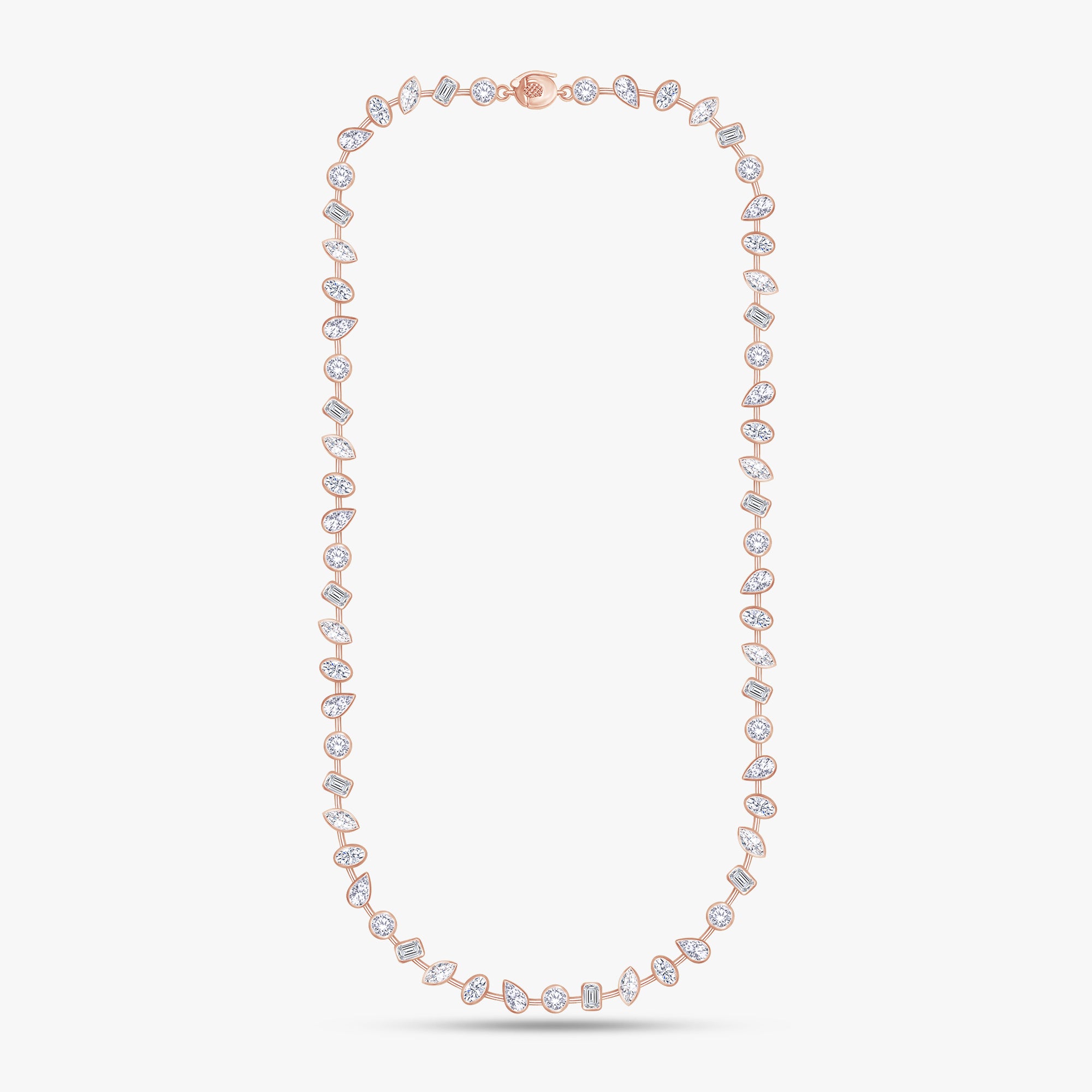 12.70 Carat MultiShape Lab Grown Diamond Tennis Necklace