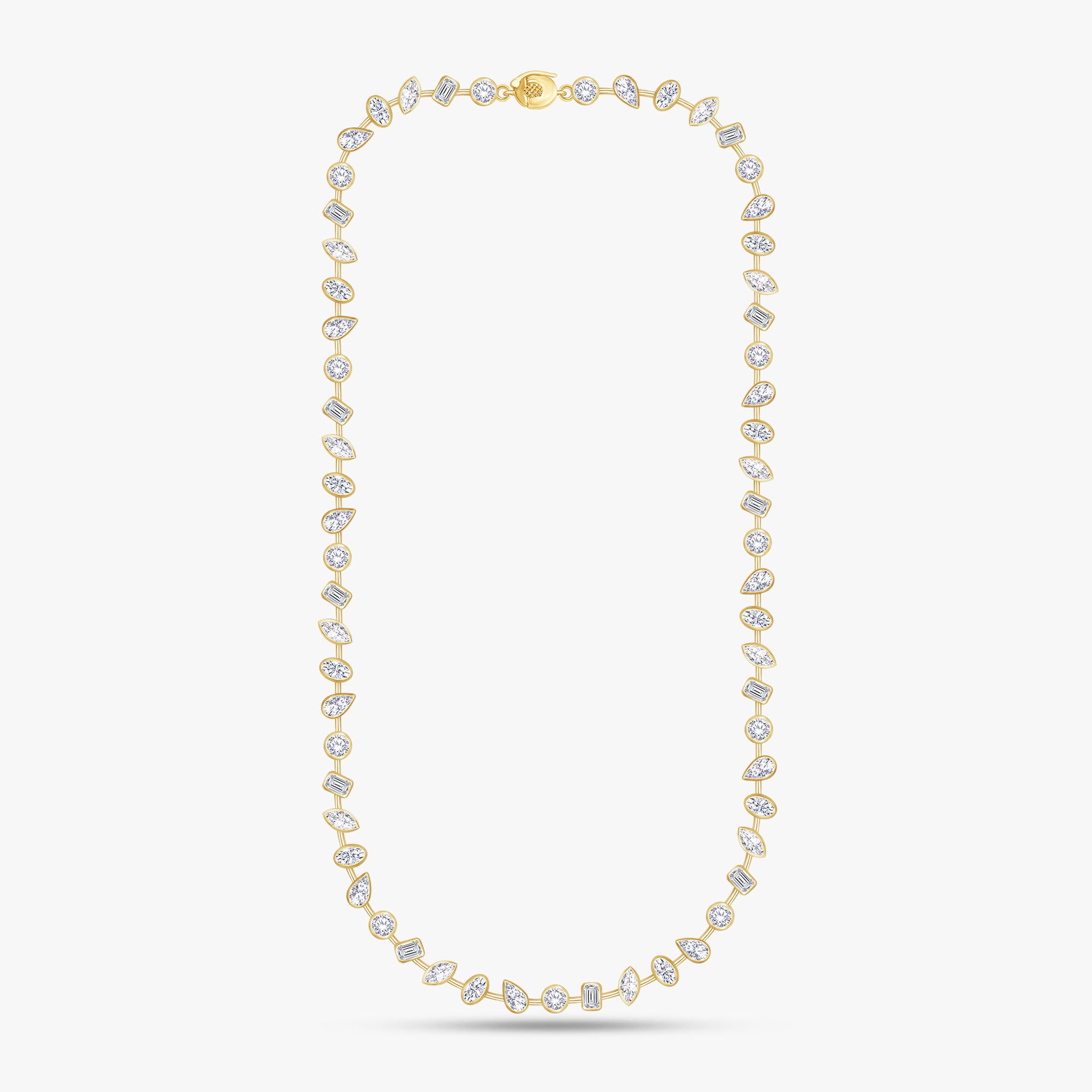 12.70 Carat MultiShape Lab Grown Diamond Tennis Necklace