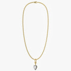 5.00 Carat Heart Shape Lab Grown Diamond Charm Pendant Necklace