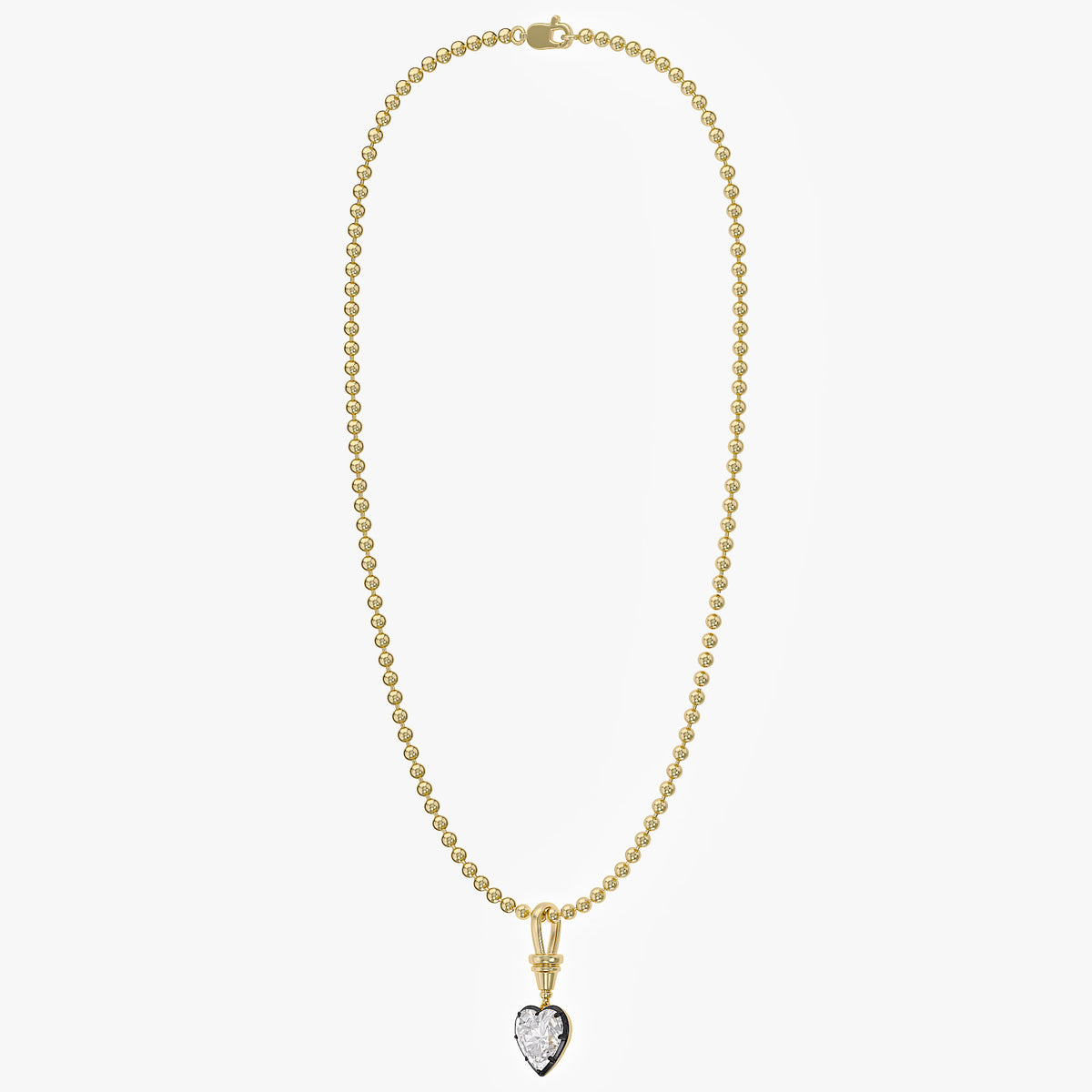 5.00 Carat Heart Shape Lab Grown Diamond Charm Pendant Necklace