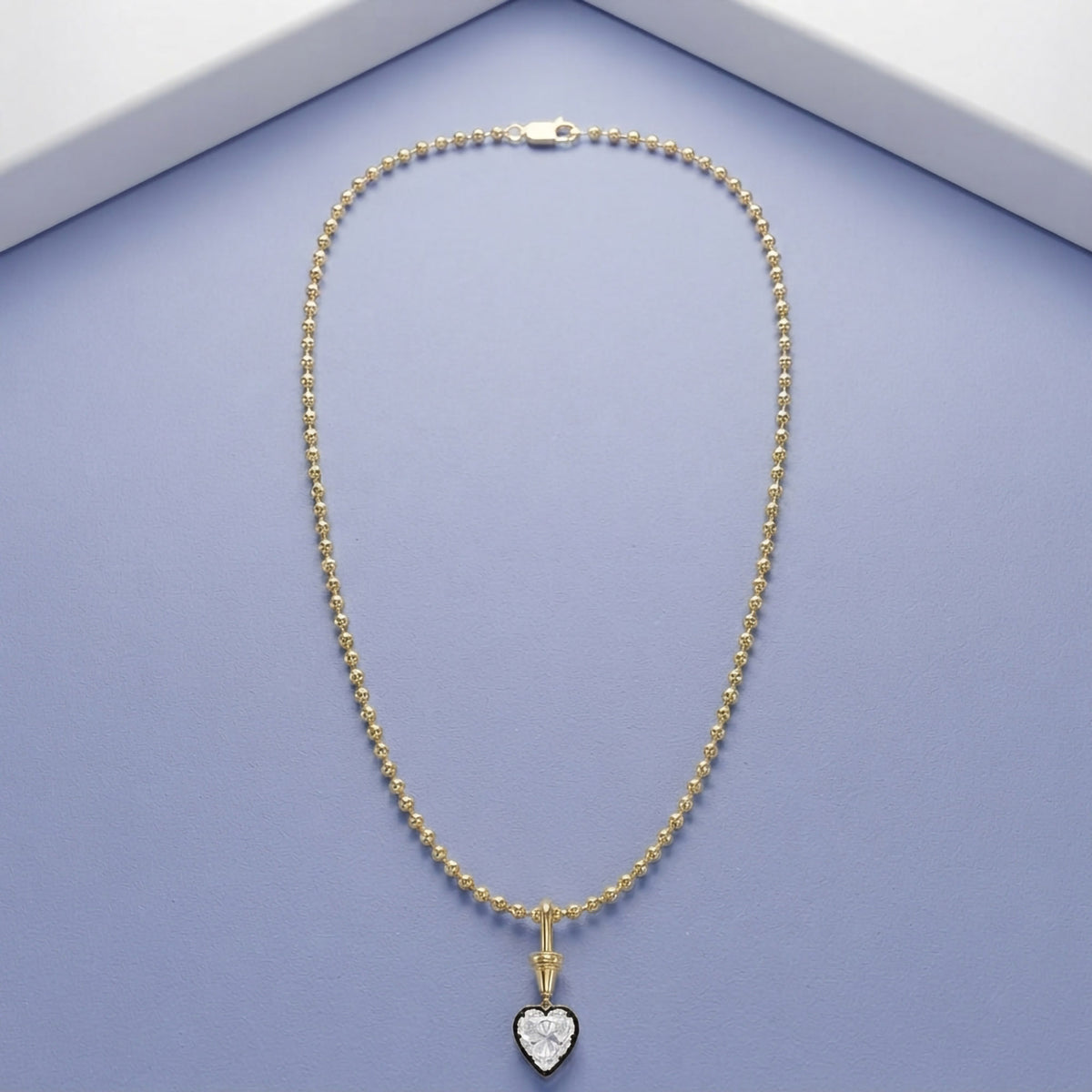 5.00 Carat Heart Shape Lab Grown Diamond Charm Pendant Necklace