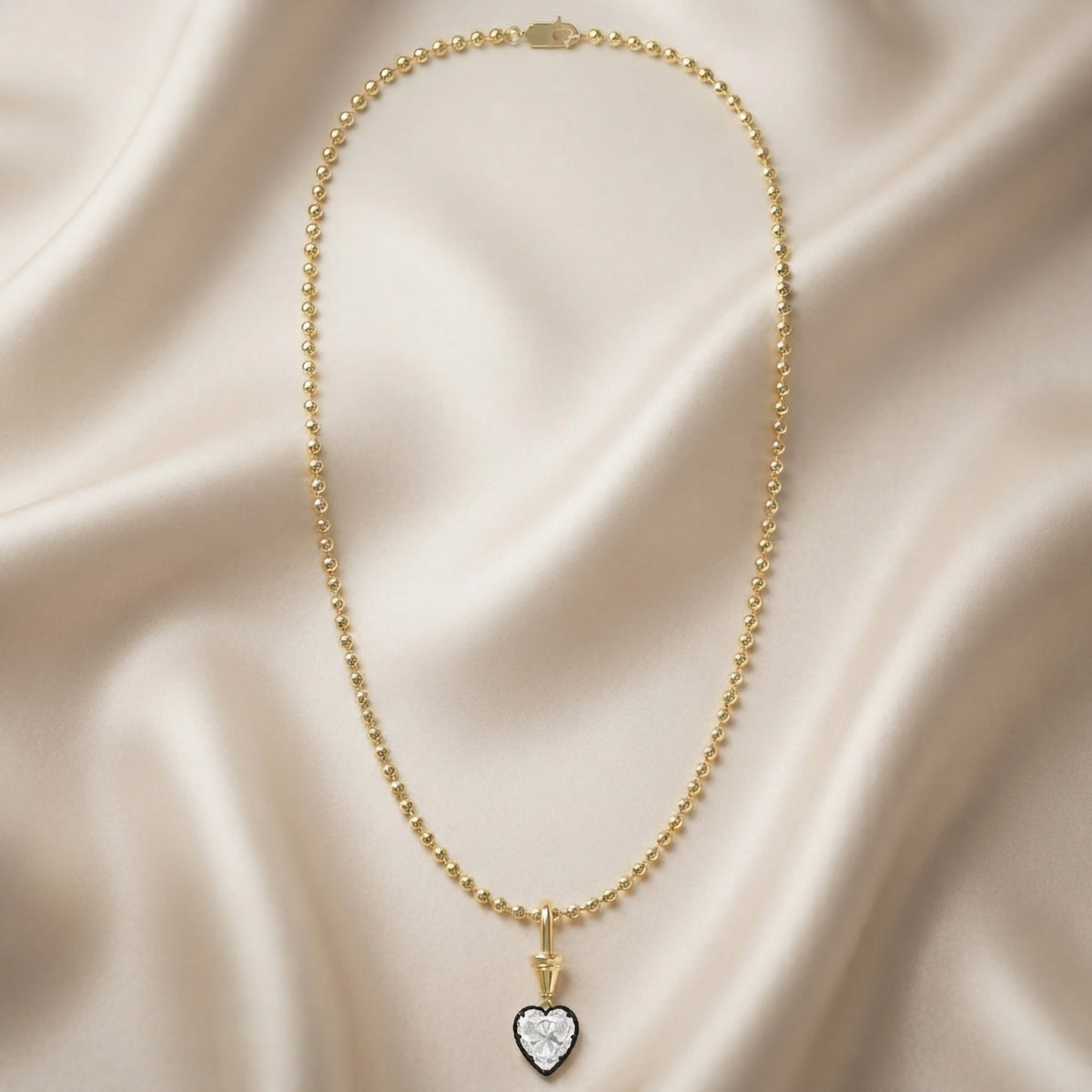 5.00 Carat Heart Shape Lab Grown Diamond Charm Pendant Necklace