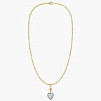 5.00 Carat Heart Shape Lab Grown Diamond Charm Pendant Necklace