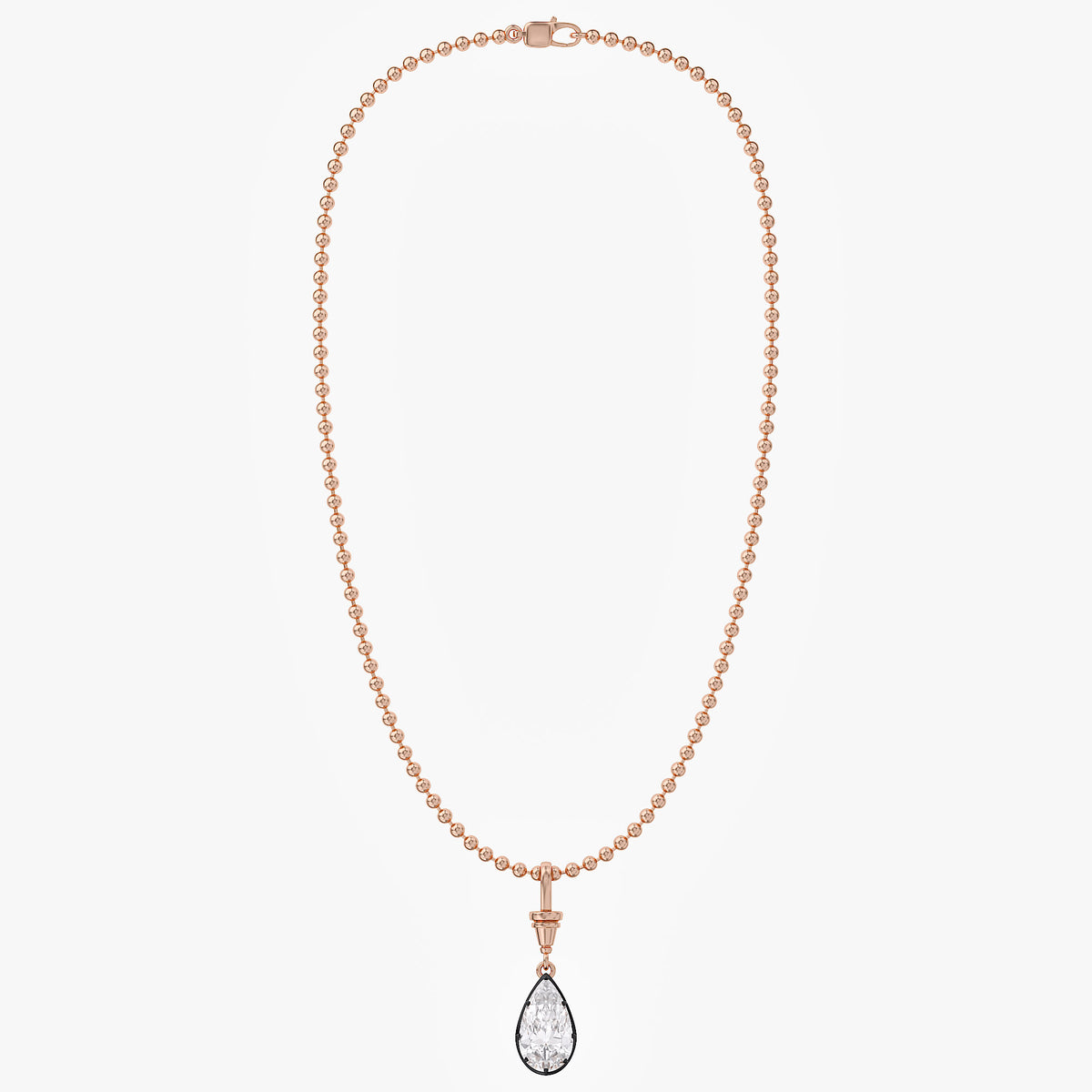 7.00 Carat Pear Shape Lab Grown Diamond Charm Pendant Necklace