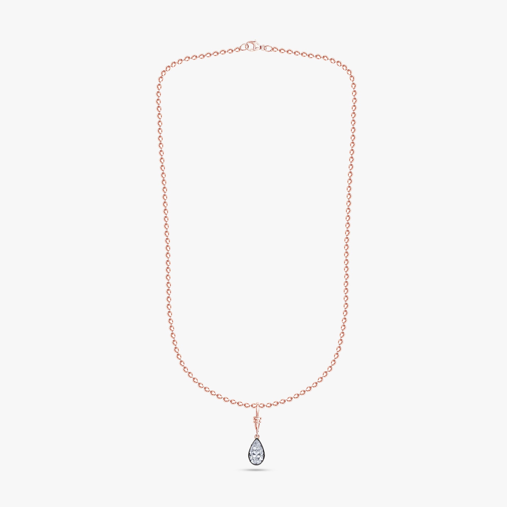 7.00 Carat Pear Shape Lab Grown Diamond Charm Pendant Necklace