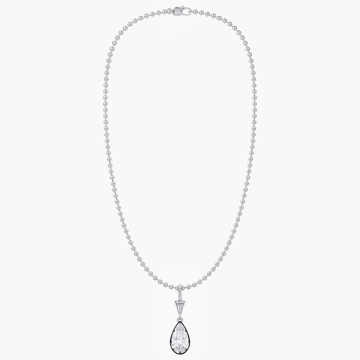 7.00 Carat Pear Shape Lab Grown Diamond Charm Pendant Necklace