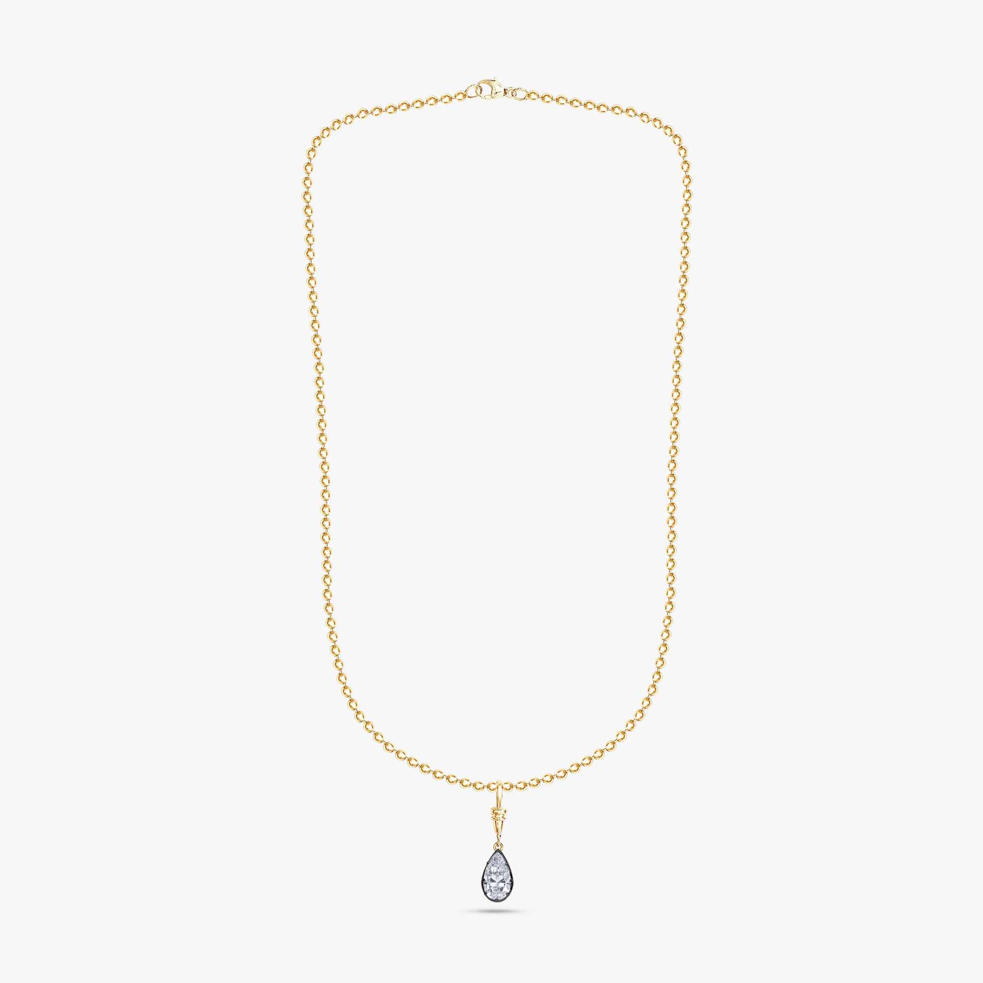 7.00 Carat Pear Shape Lab Grown Diamond Charm Pendant Necklace