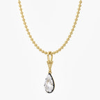 7.00 Carat Pear Shape Lab Grown Diamond Charm Pendant Necklace